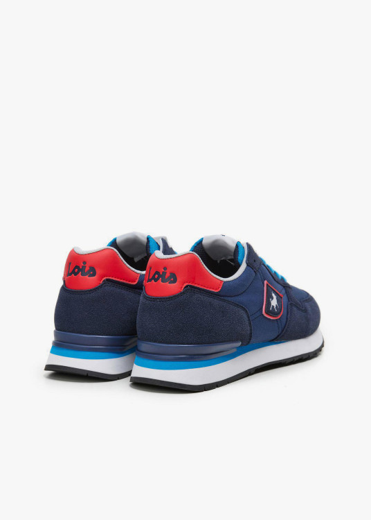 Sneaker tiempo libre tipo running combinado azul