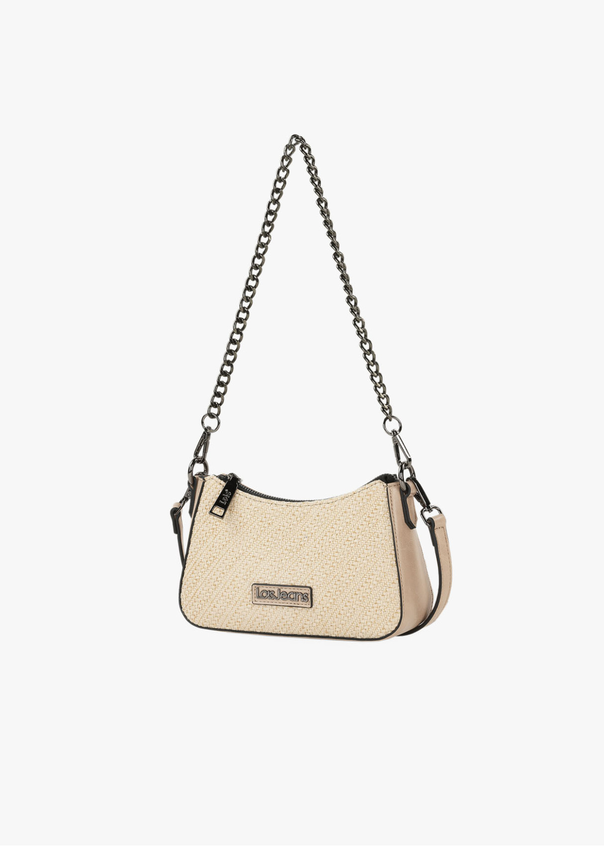 Bolso Bandolera 2 Asas Extraíbles cadena y ajustable beige