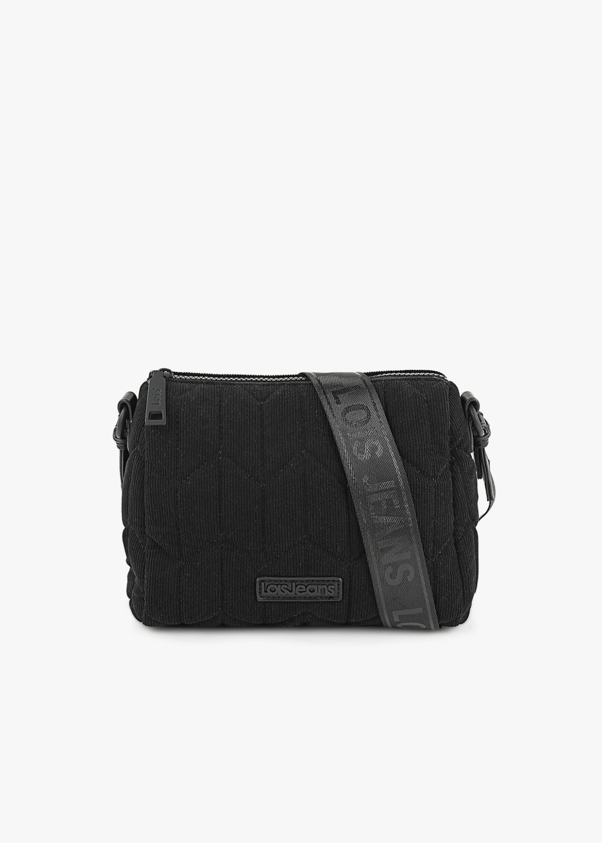 Bolso Bandolera ajustable tejido acolchado negro