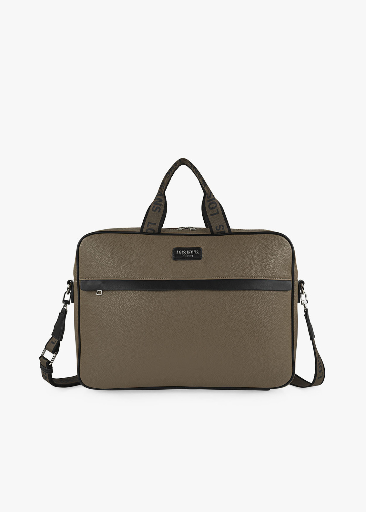 Portadocumentos ajustable bolsillo frontal cremallera verde