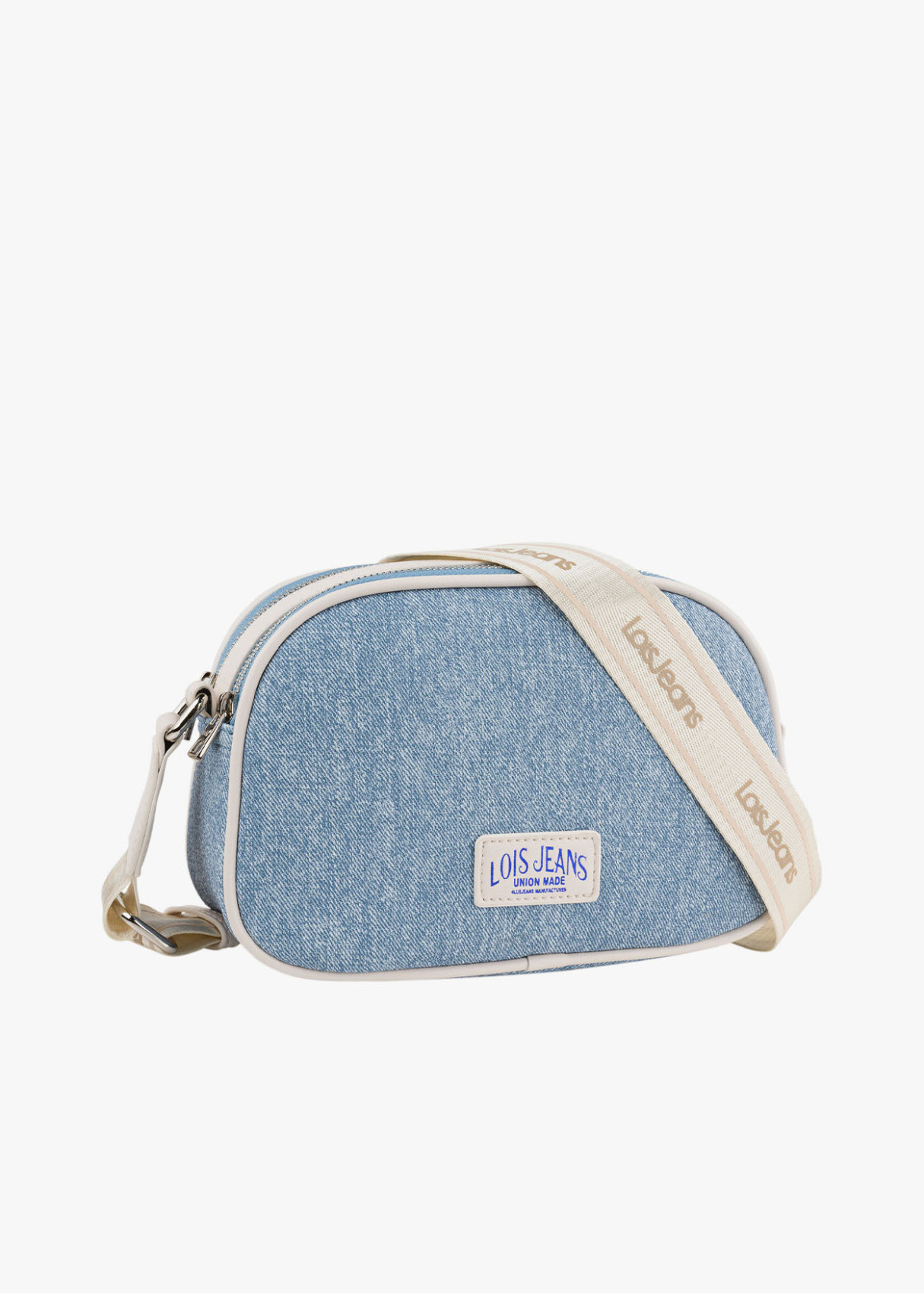 Bandolera ajustable logo frontal bolsillo trasero azul