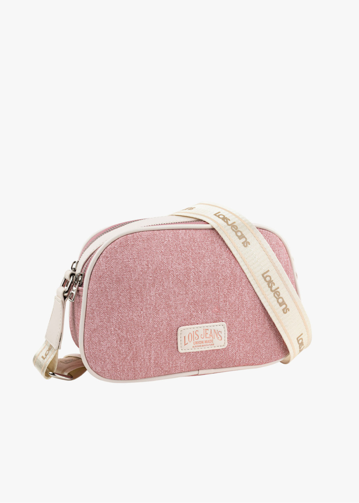 Bandolera ajustable logo frontal bolsillo trasero rosa