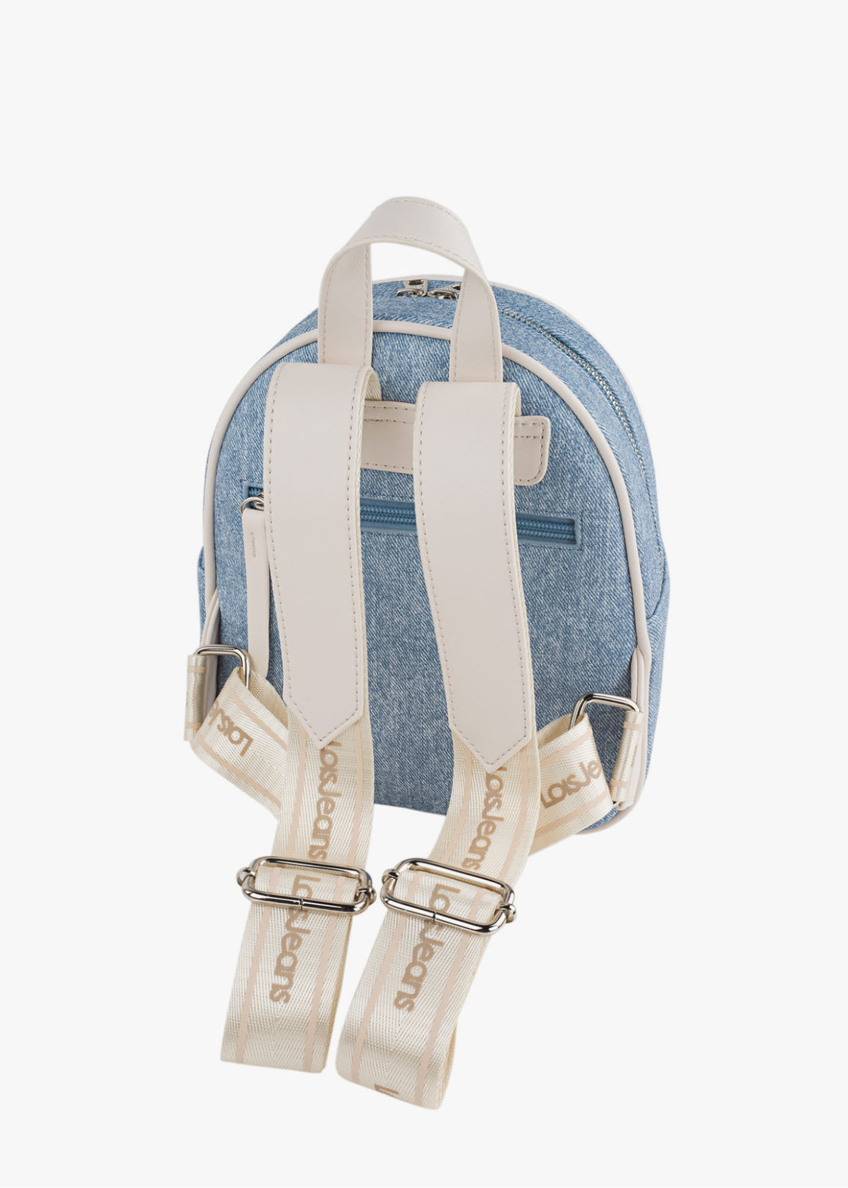 Mochila ajustable antirrobo bolsillo frontal cremallera azul