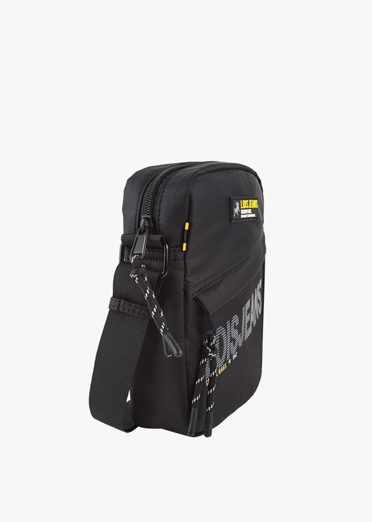 Bandolera ajustable logo Lois jeans negra