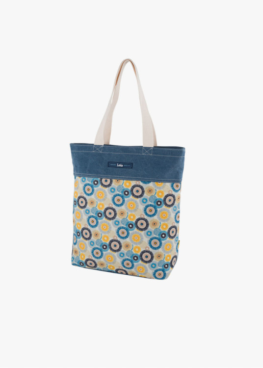 Bolso Shopper estampado denim