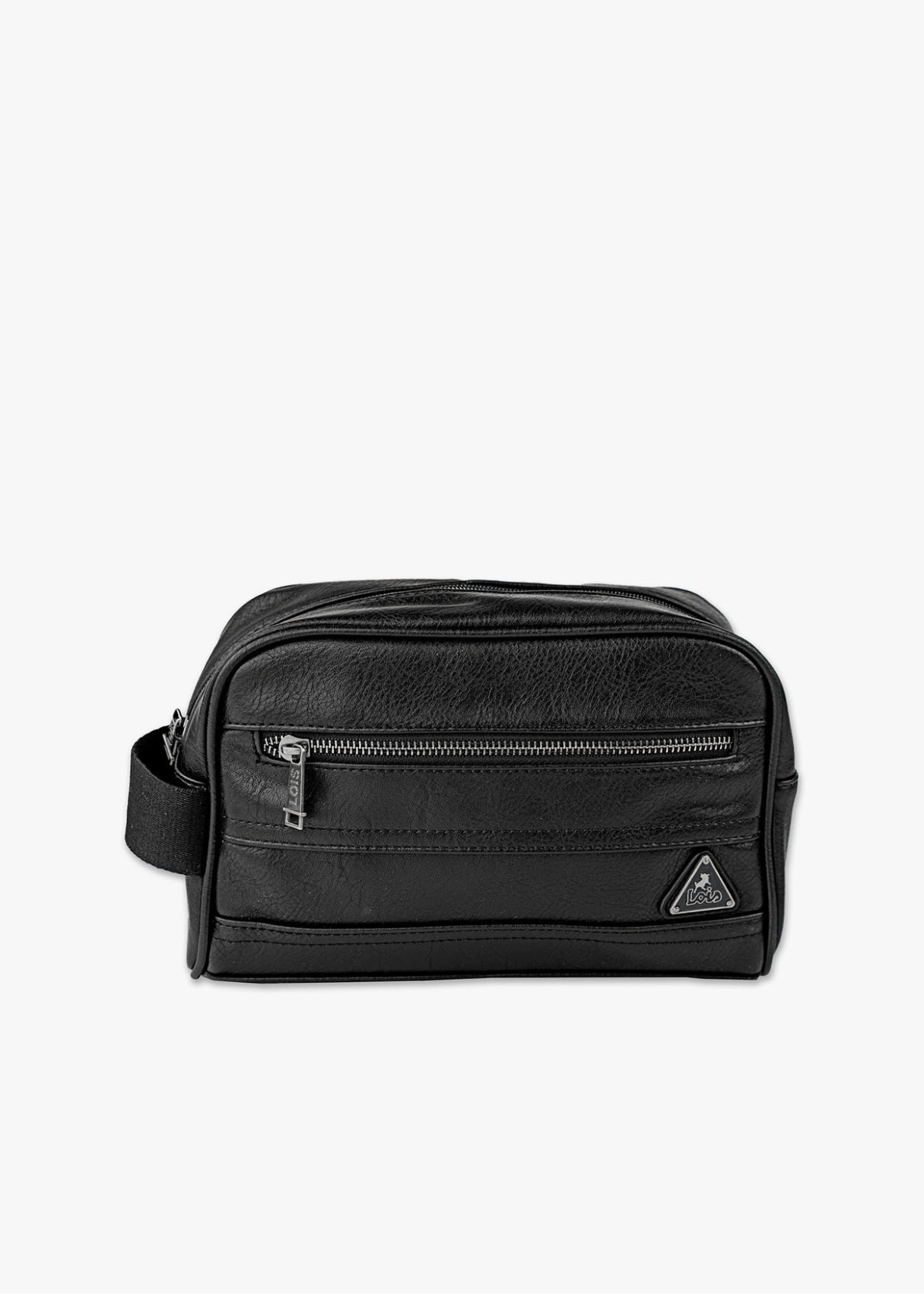 Neceser Pequeño cremalleras y asa lateral negro