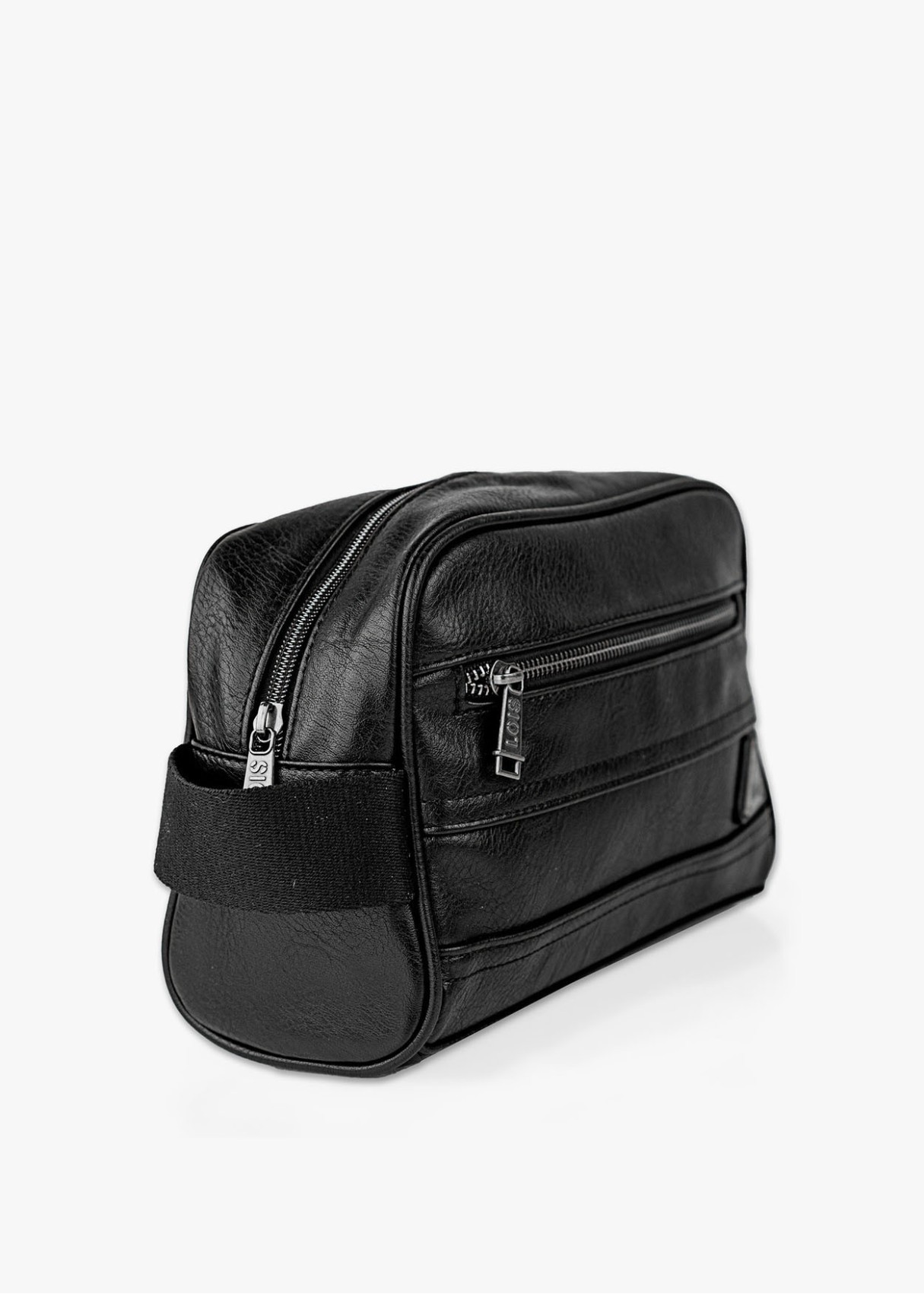 Neceser Pequeño cremalleras y asa lateral negro