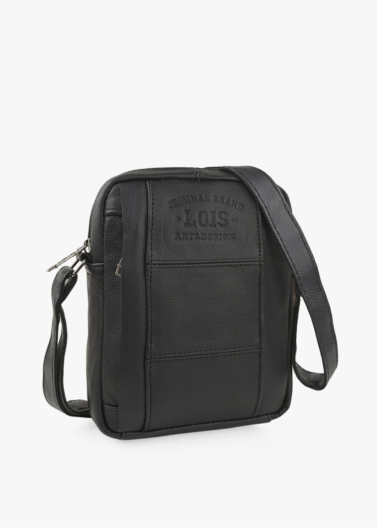 Bandolera ajustable bolsillos ocultos cremallera negra