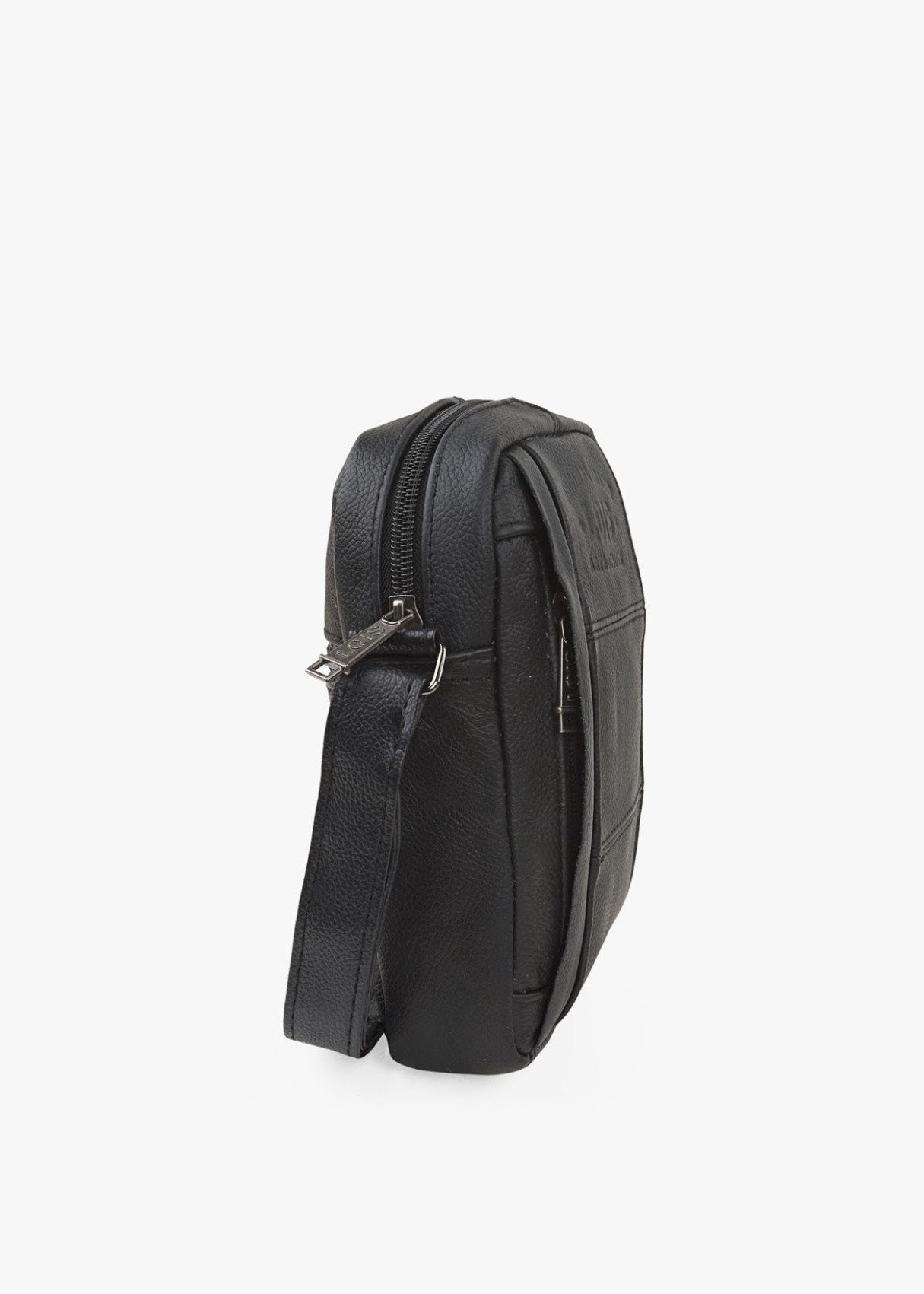 Bandolera ajustable bolsillos ocultos cremallera negra