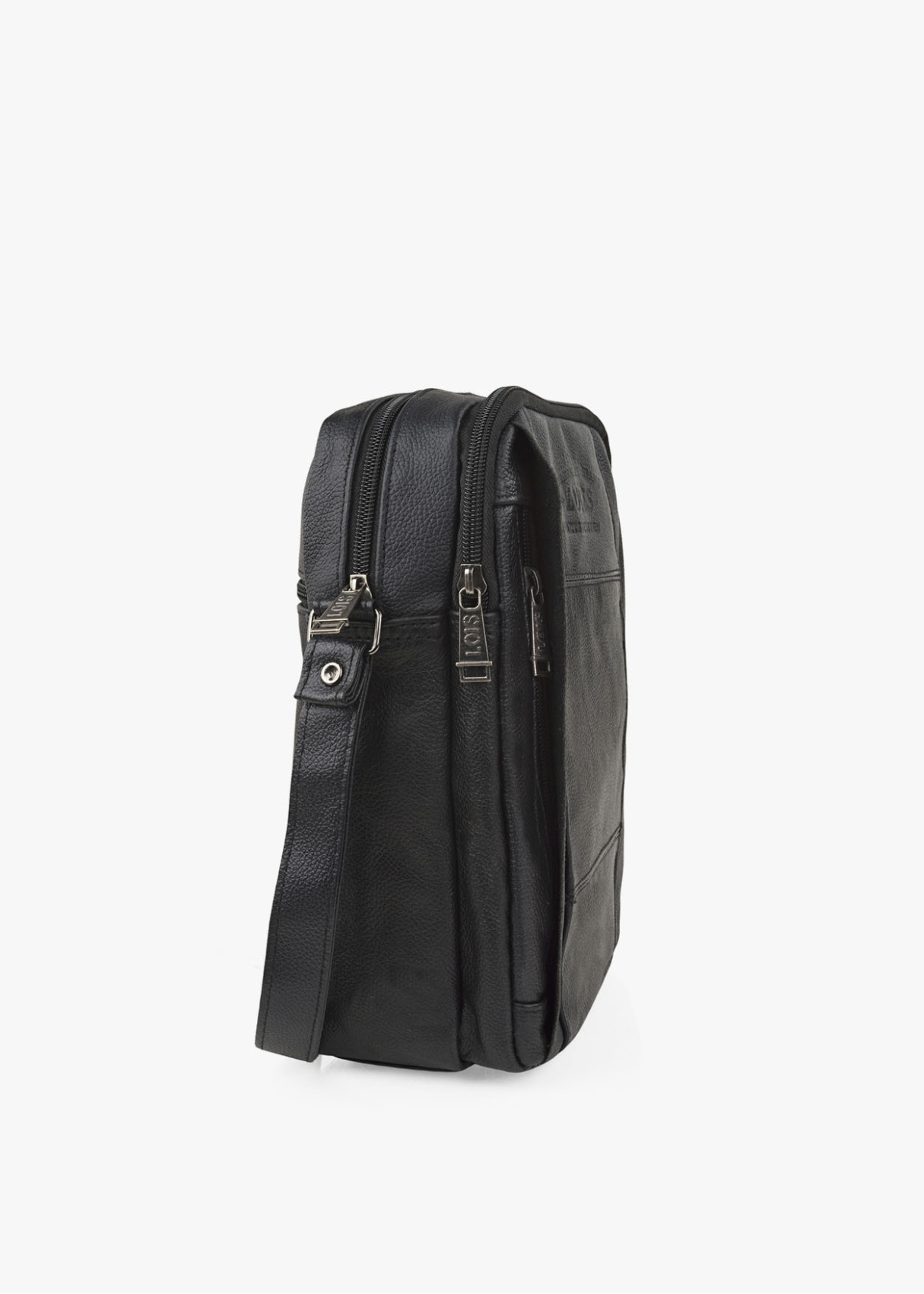 Bandolera ajustable porta tablet bolsillos ocultos cremallera negra