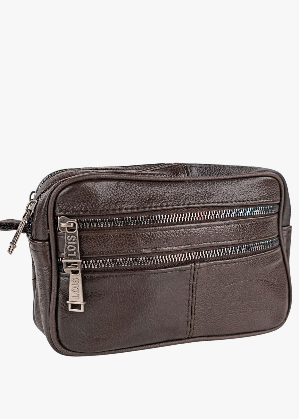 Bolso De Mano Multifuncional cremalleras marrón