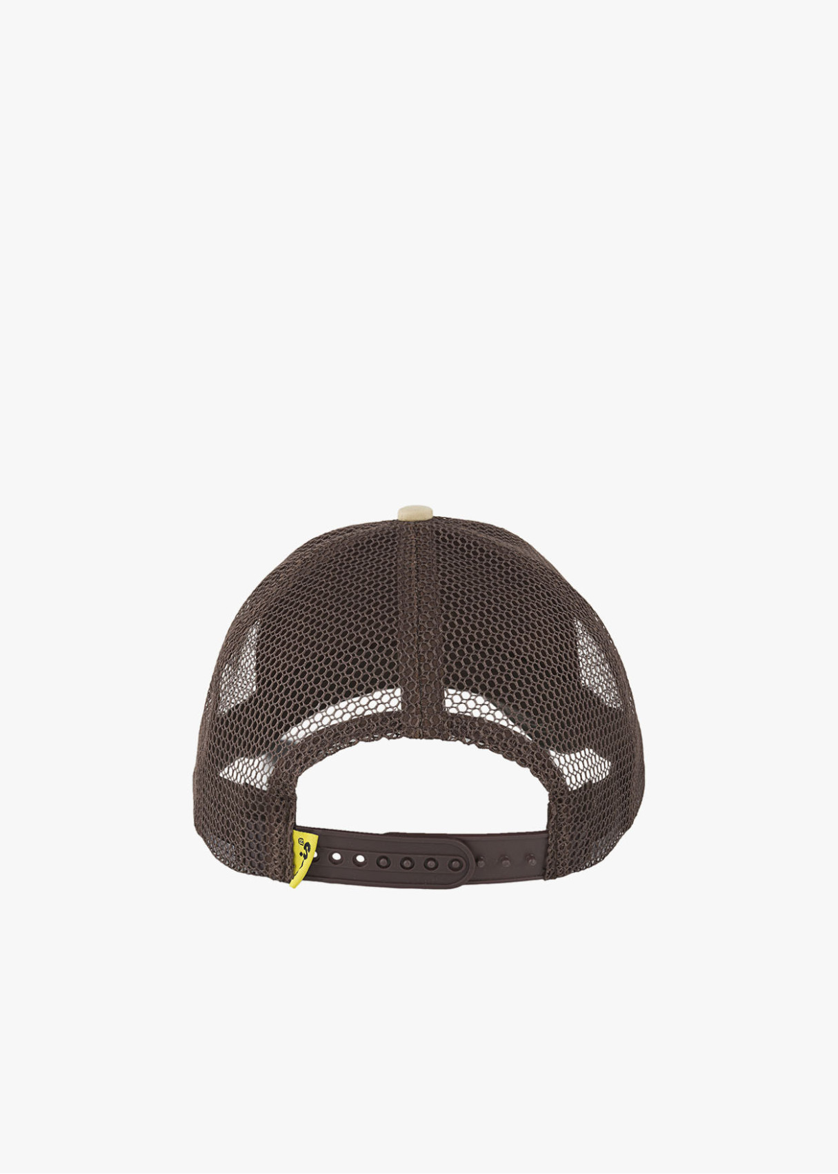 Gorra casual algodón y rejilla marrón