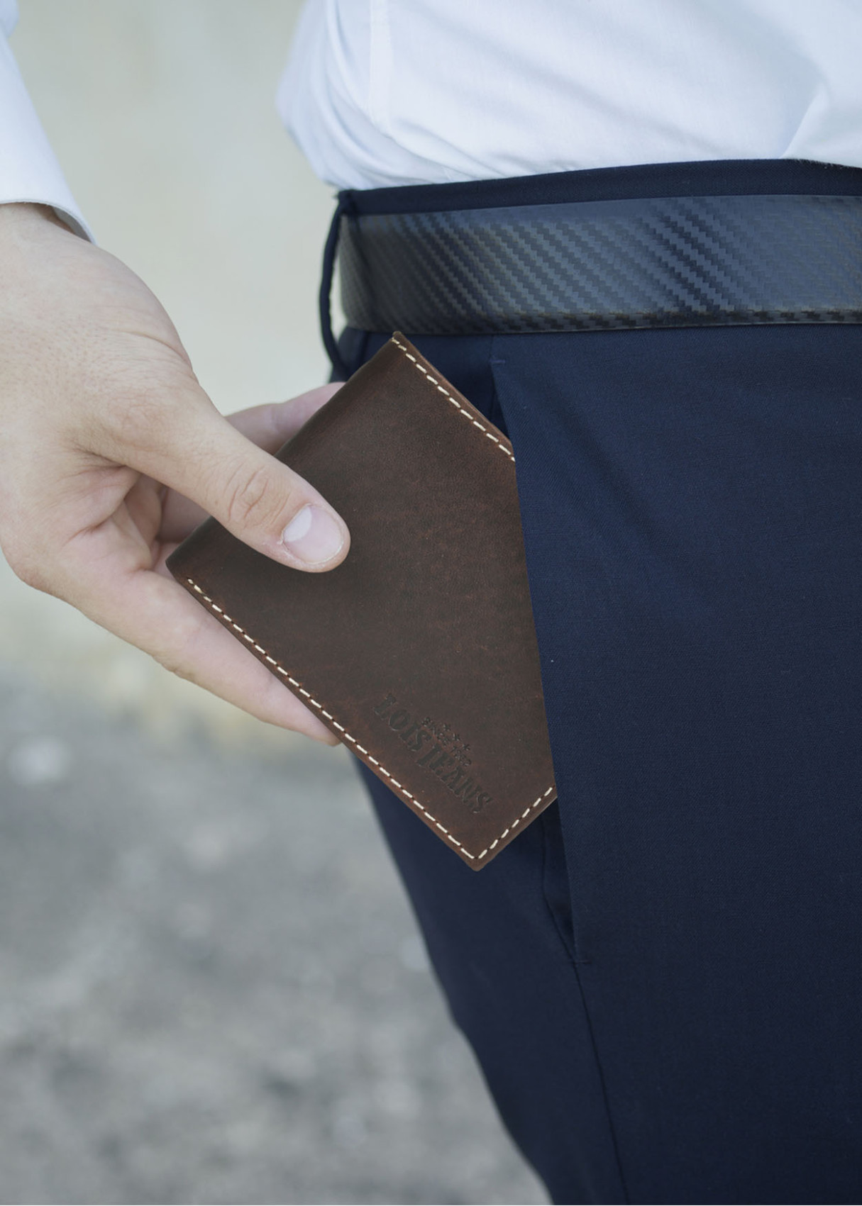 Cartera Billetera piel Con Compartimento Para Tarjetas marrón