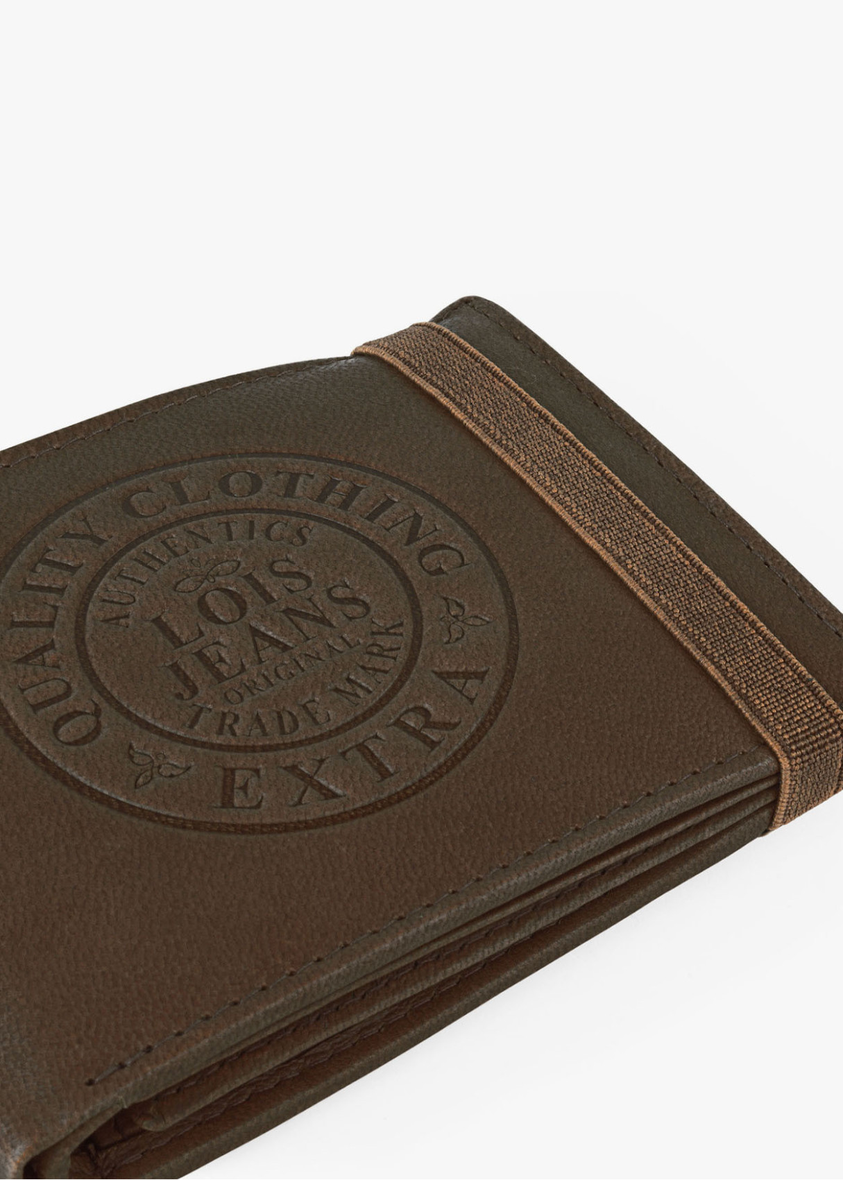 Cartera billetera de Piel Con Monedero Y Múltiples Compartimentos marrón
