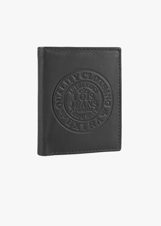 Cartera billetera de Piel Con Monedero Y Múltiples Compartimentos negra