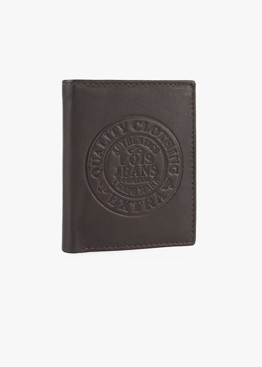 Cartera billetera de Piel Con Monedero Y Múltiples Compartimentos marrón