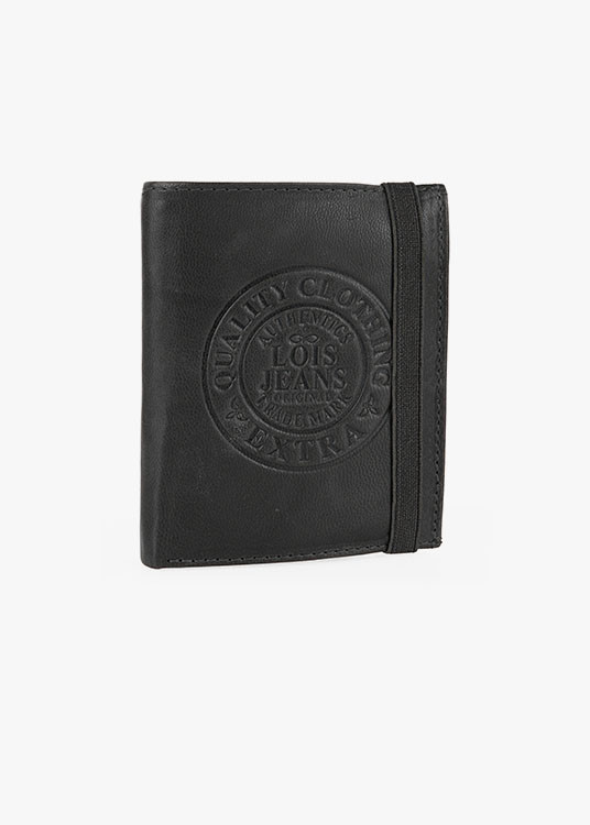 Cartera billetera de Piel Con Monedero Y Múltiples Compartimentos negro