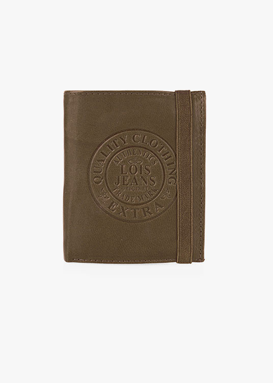 Cartera billetera de Piel Con Monedero Y Múltiples Compartimentos marrón