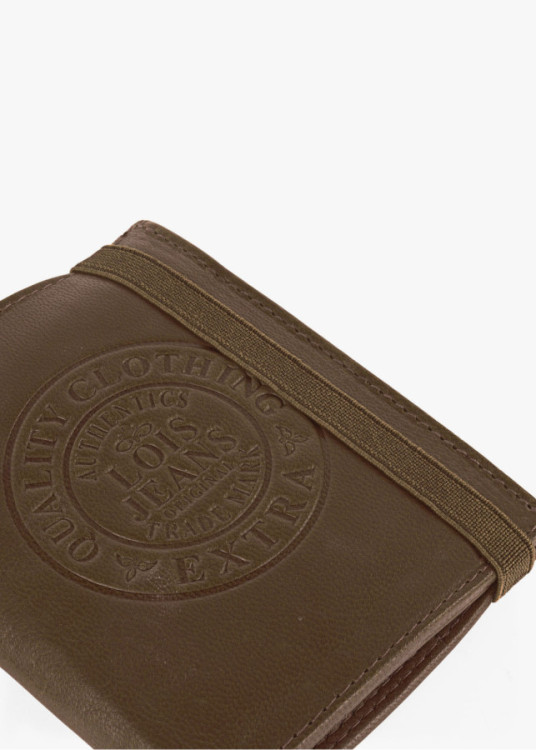 Cartera billetera de Piel Con Monedero Y Múltiples Compartimentos marrón