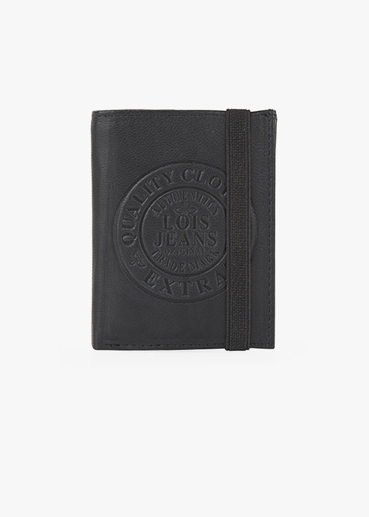 Cartera billetera de Piel Con Monedero Y Múltiples Compartimentos negro