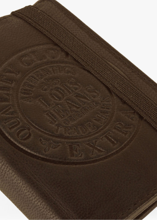 Cartera billetera de Piel Con Monedero Y Múltiples Compartimentos marrón