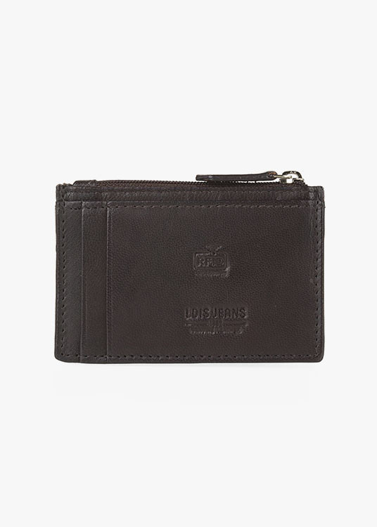 Monedero Piel Pequeños con Porta monedas negro