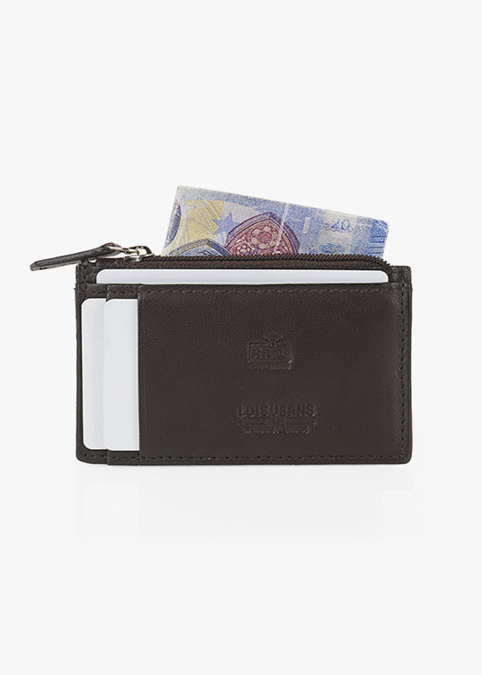 Monedero Piel Pequeños con Porta monedas negro