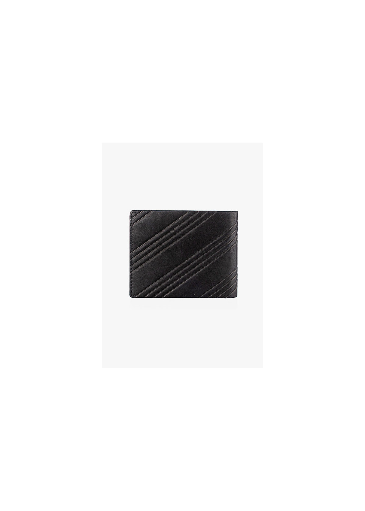 Cartera billetera de Piel Con Compartimento Para Tarjetas negra