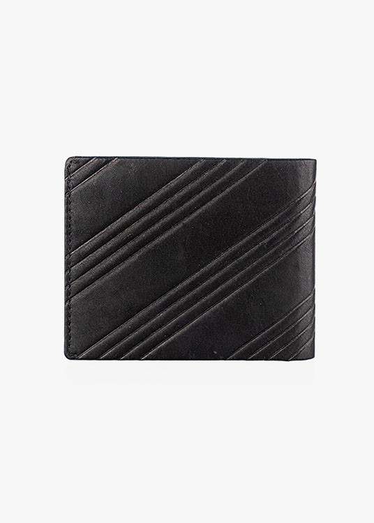 Cartera billetera de Piel Con Compartimento Para Tarjetas negra