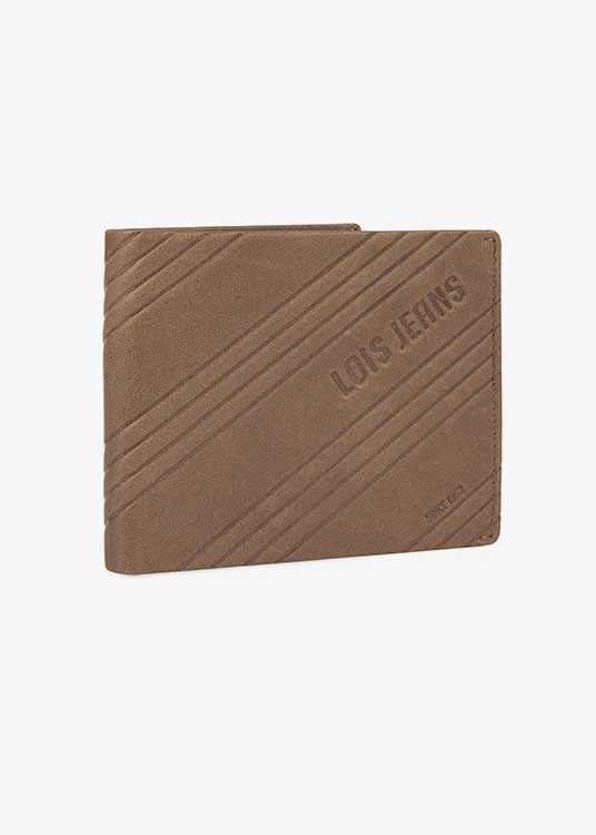 Cartera billetera de Piel Con Compartimento Para Tarjetas marrón