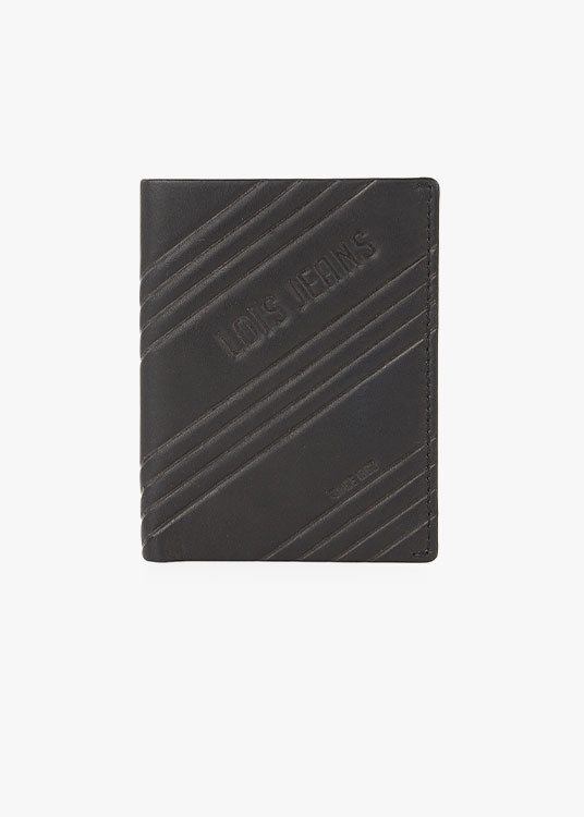 Cartera billetera de Piel Con Compartimento Para Tarjetas negro