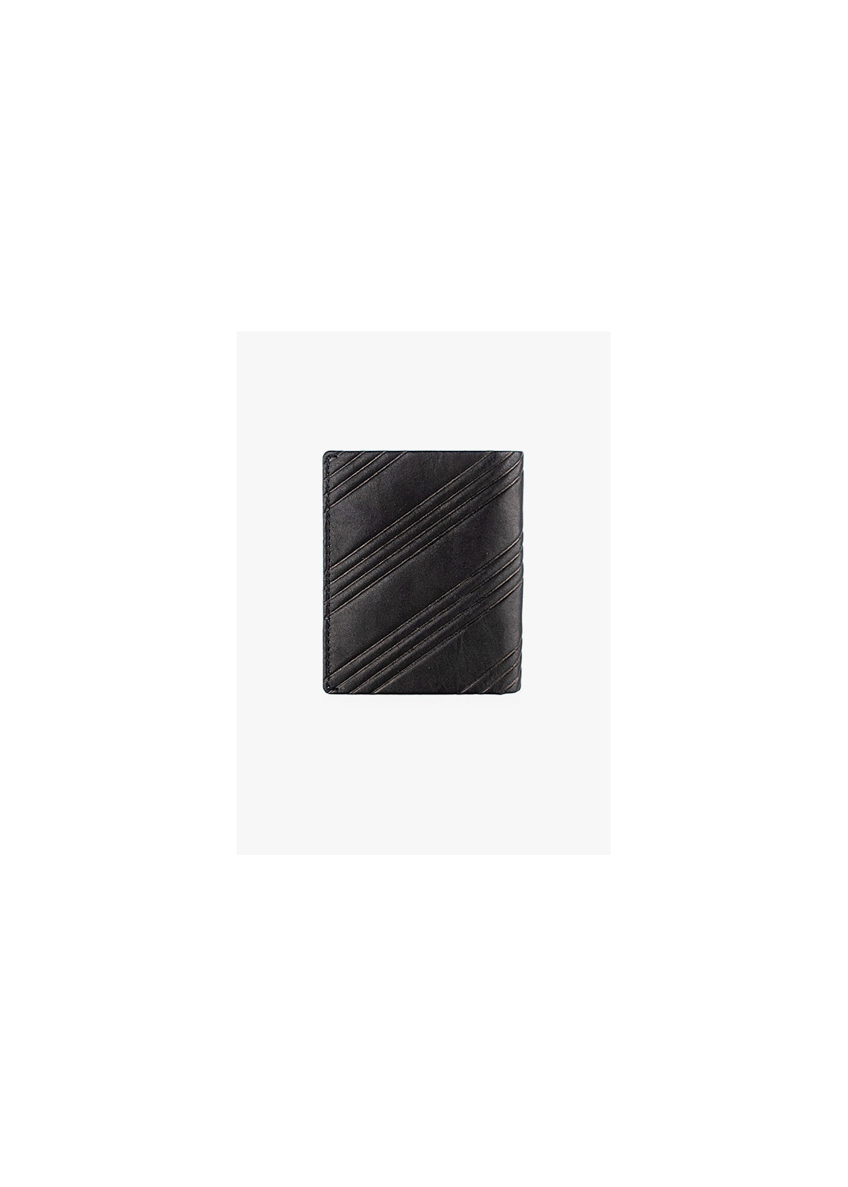 Cartera billetera de Piel Con Compartimento Para Tarjetas negra