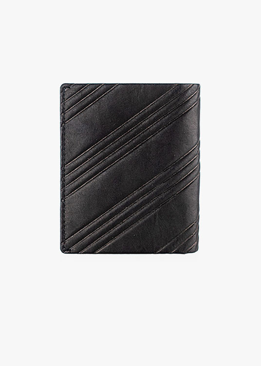 Cartera billetera de Piel Con Compartimento Para Tarjetas negra