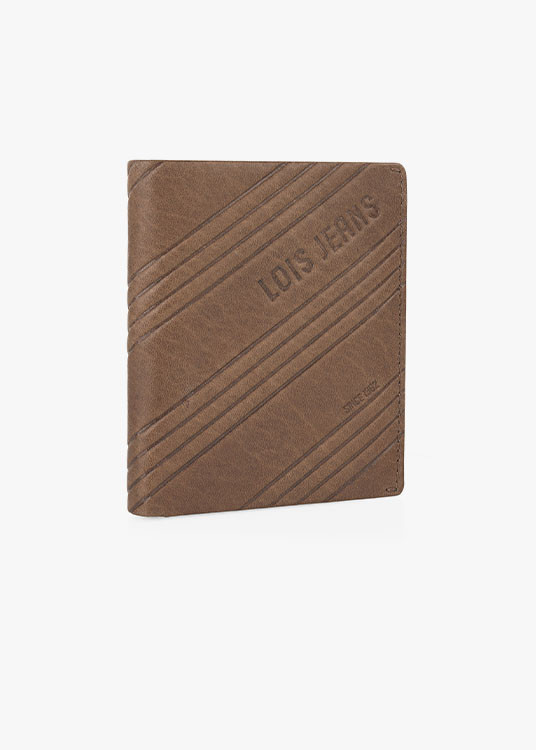 Cartera billetera de Piel con Compartimento Para Tarjetas marrón