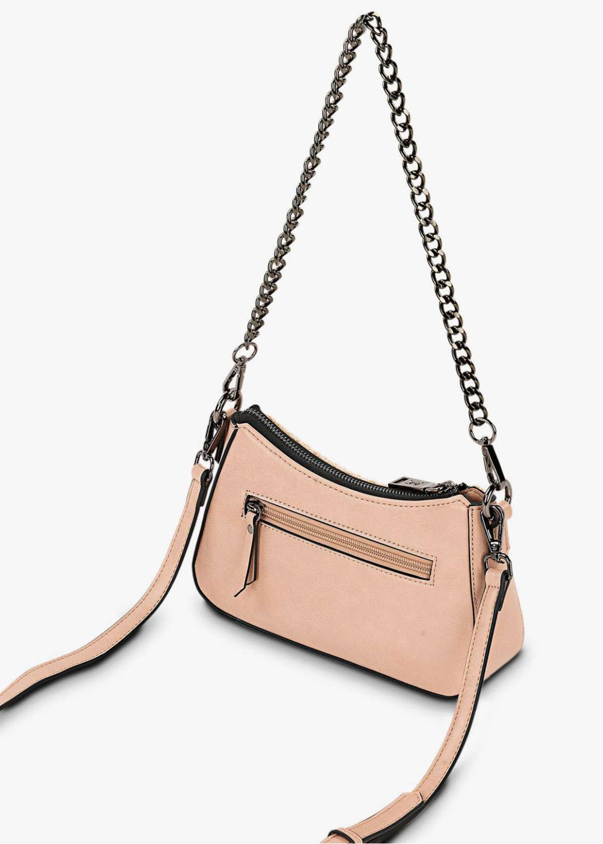 Bolso Bandolera 2 Asas Extraíbles cadena y ajustable beige