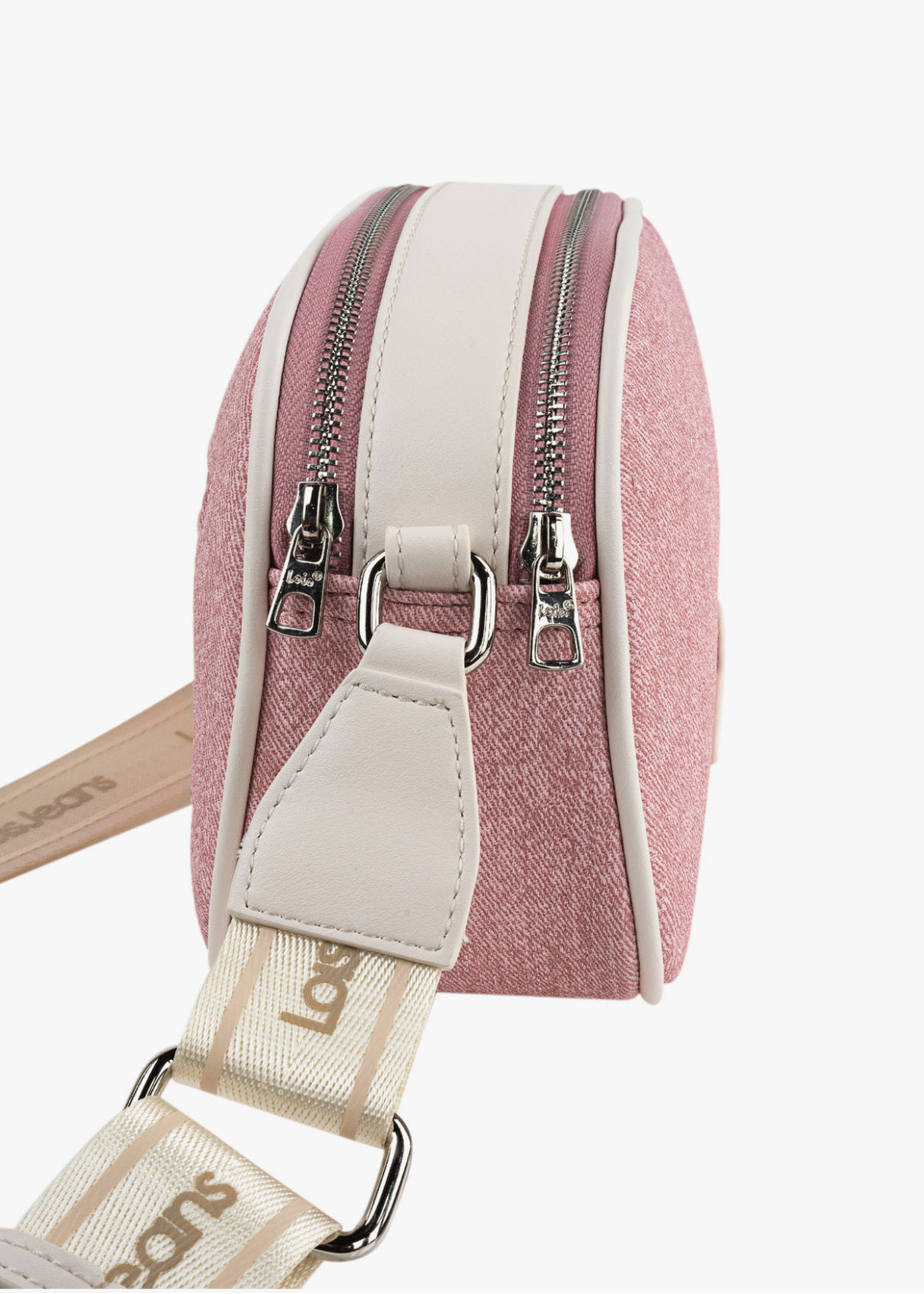 Bandolera ajustable logo frontal bolsillo trasero rosa