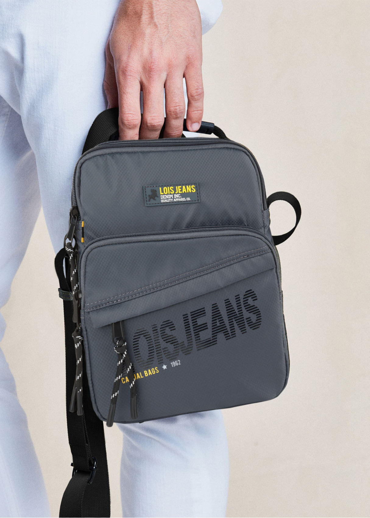 Bandolera ajustable logo Lois jeans azul