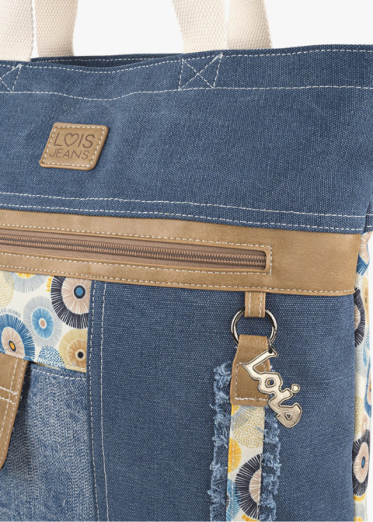 Bolso Shopper estampado denim
