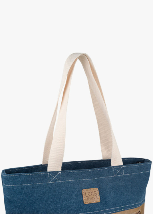 Bolso Shopper estampado denim
