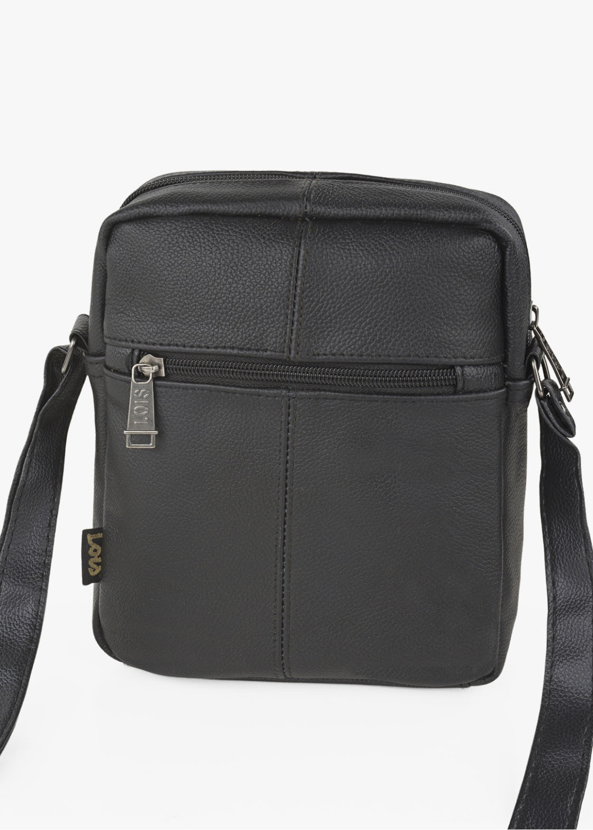 Bandolera ajustable solapa bolsillo negra