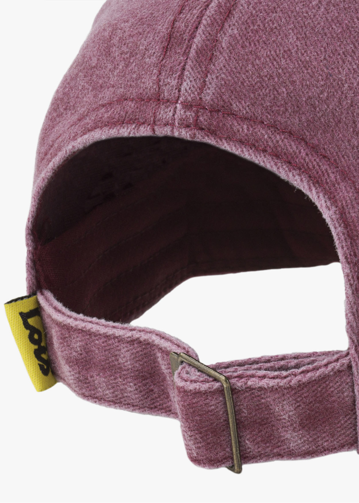 Gorra casual lona lavada granate