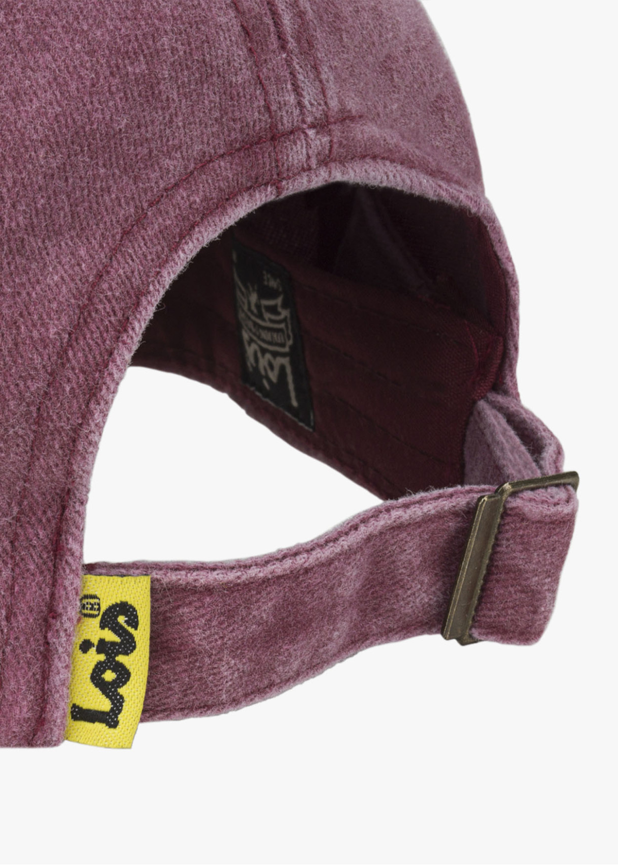 Gorra casual lona lavada granate