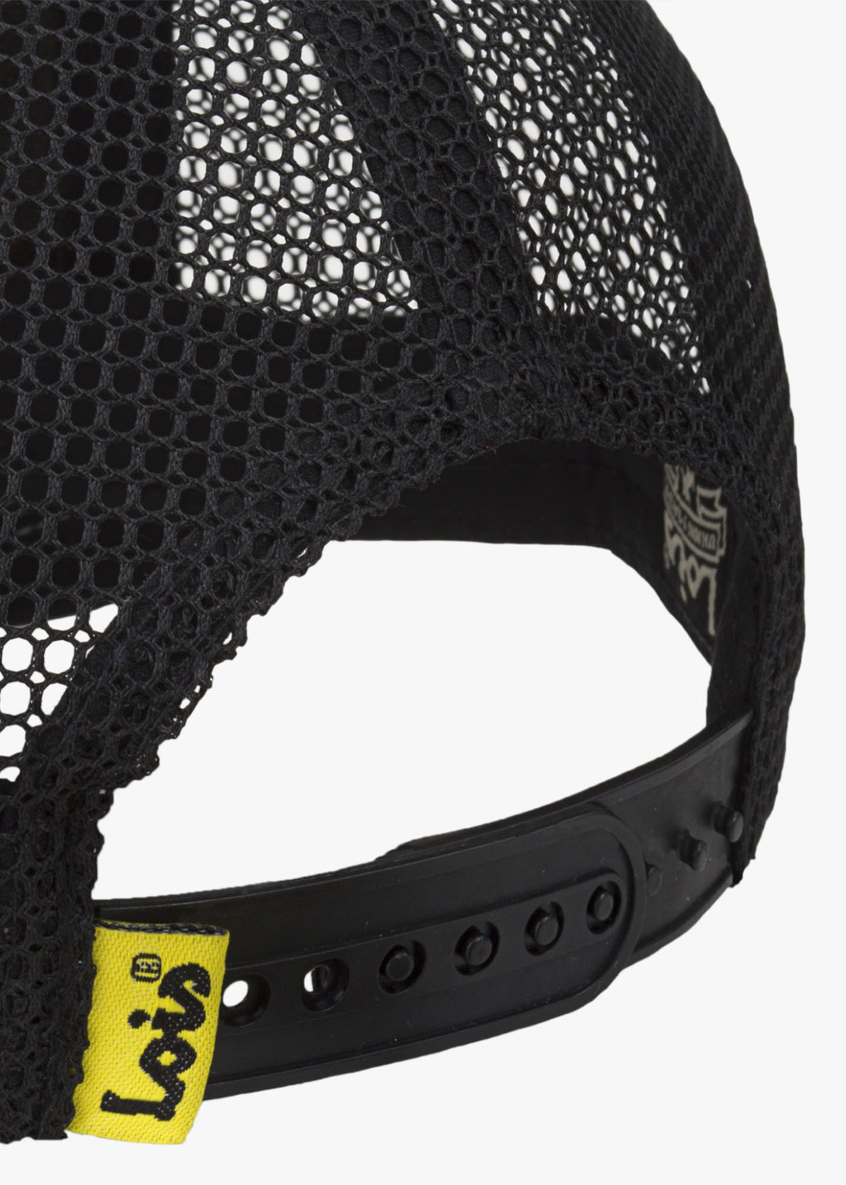 Gorra casual algodón y rejilla negra