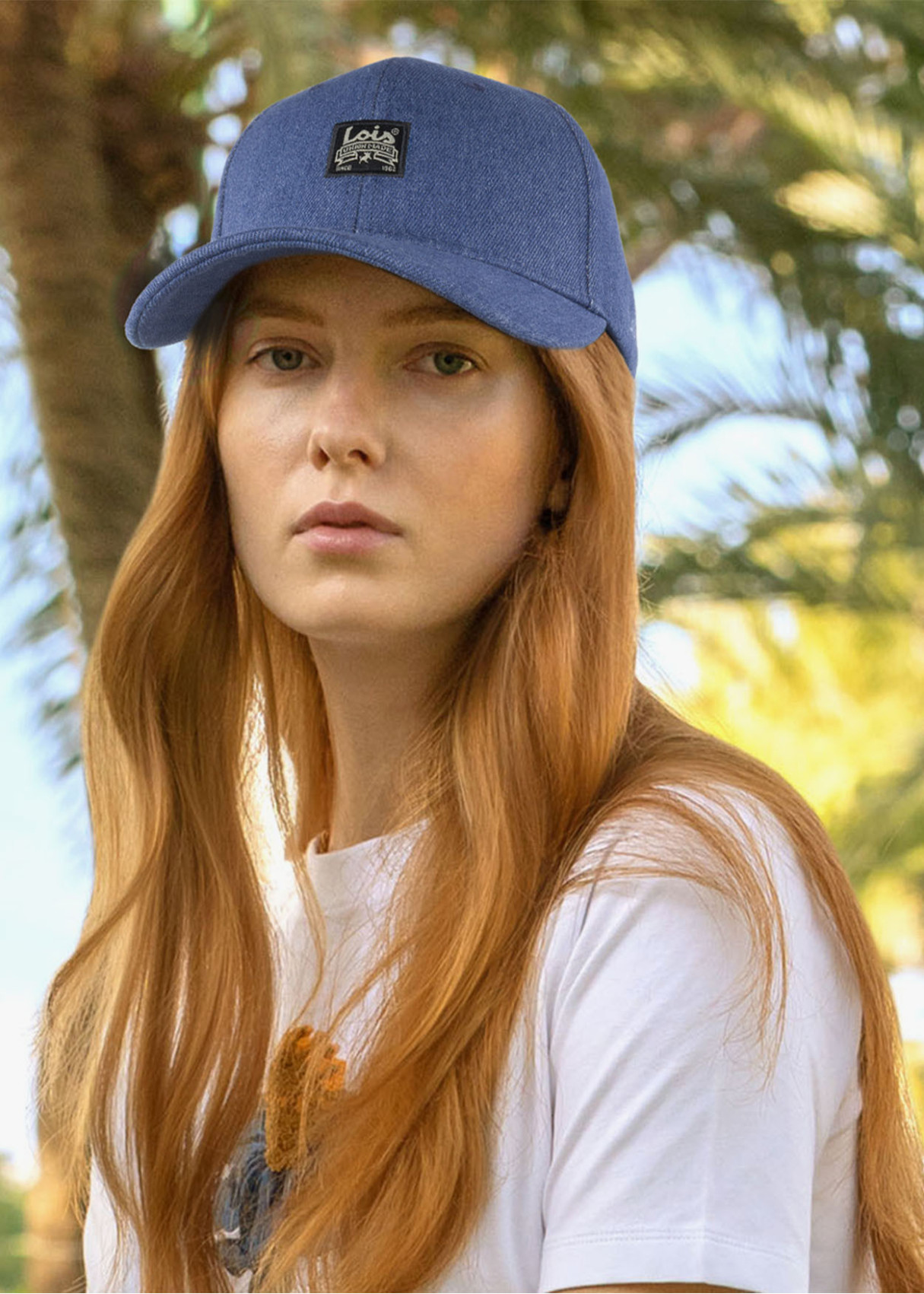 Gorra casual denim azul