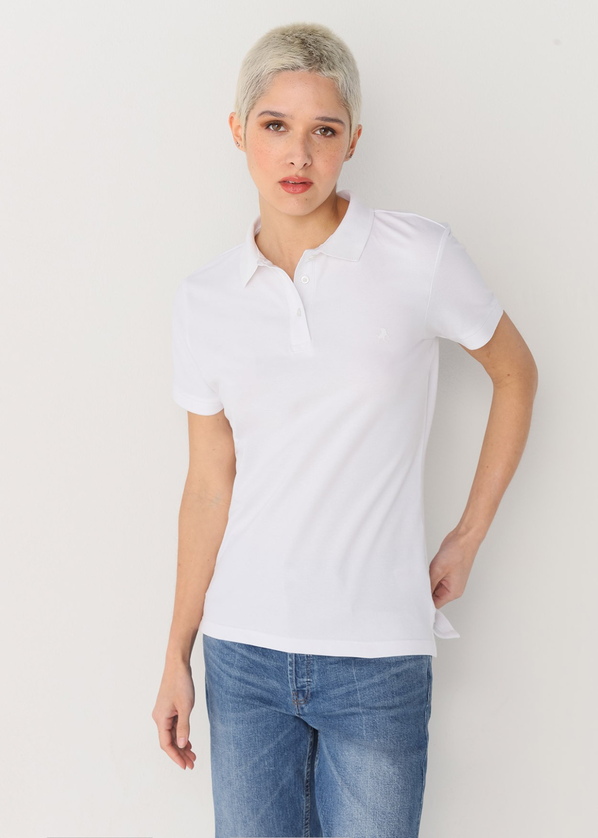 Polo Manga Corta blanco