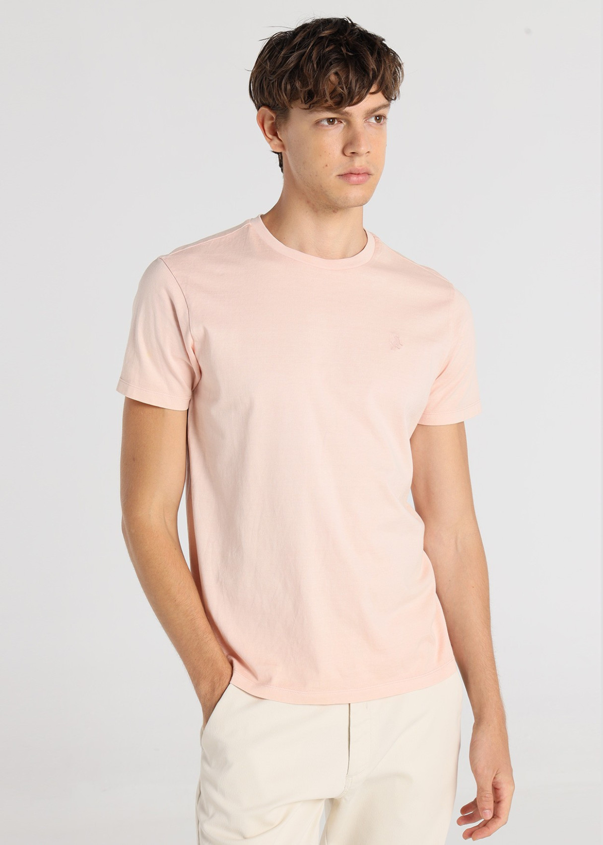 Camiseta Básica Manga Corta Logo Bordado rosa WINSTON RILEY