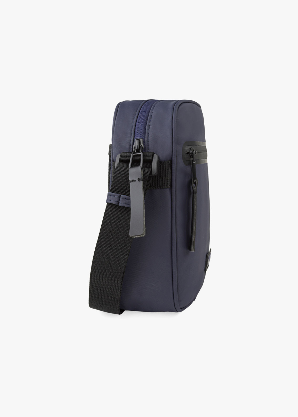 Bolso bandolera ajustable con bolsillo contraste color interior azul marino