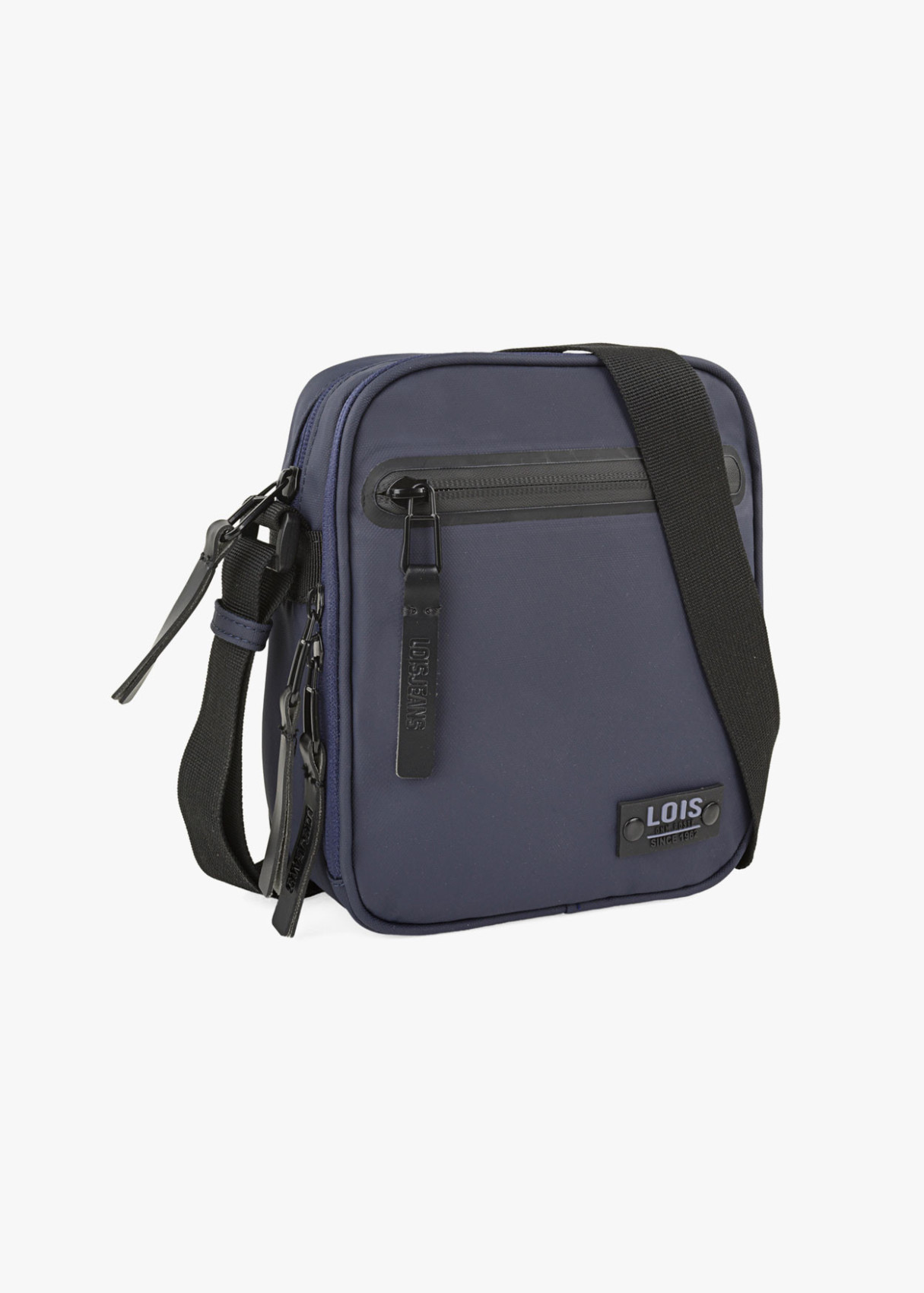 Bandolera ajustable con multiples compartimentos azul
