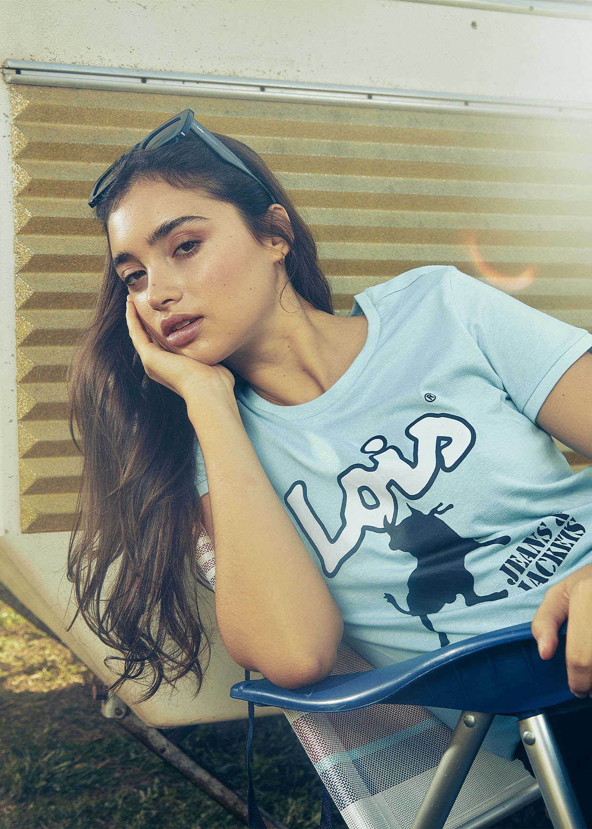 Camiseta manga corta Básica Jeans&Jackets azul