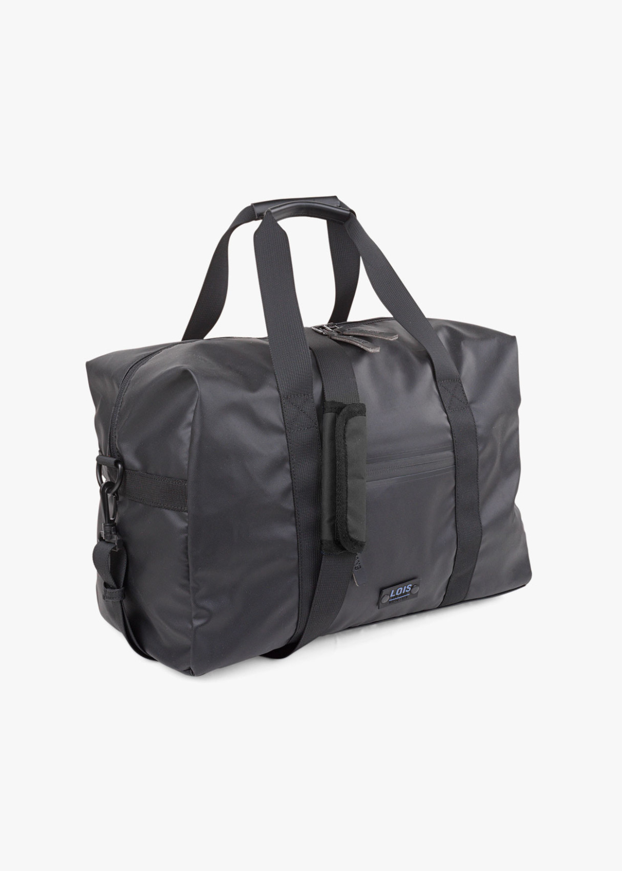 Bolsa de viaje con bandolera ajustable contraste color negra